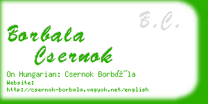 borbala csernok business card